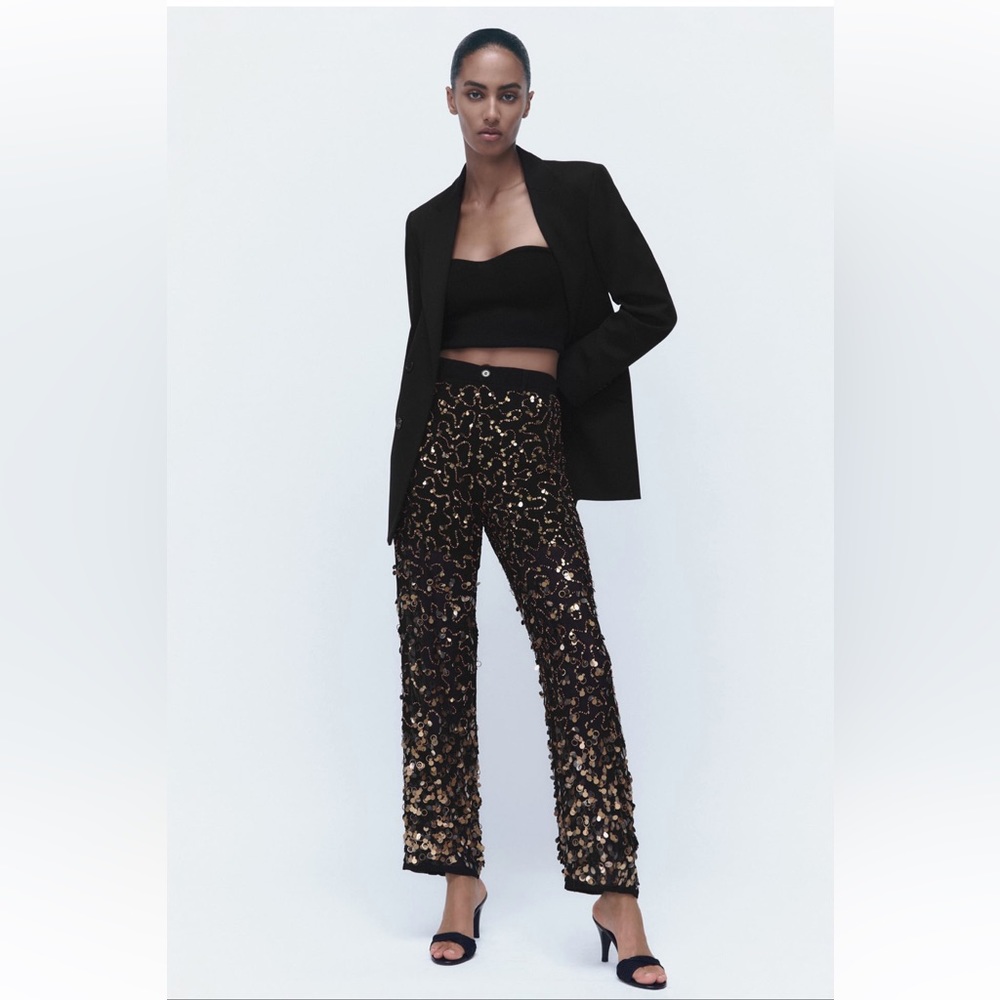 ZARA SEQUIN PANTS LIMITED EDITION